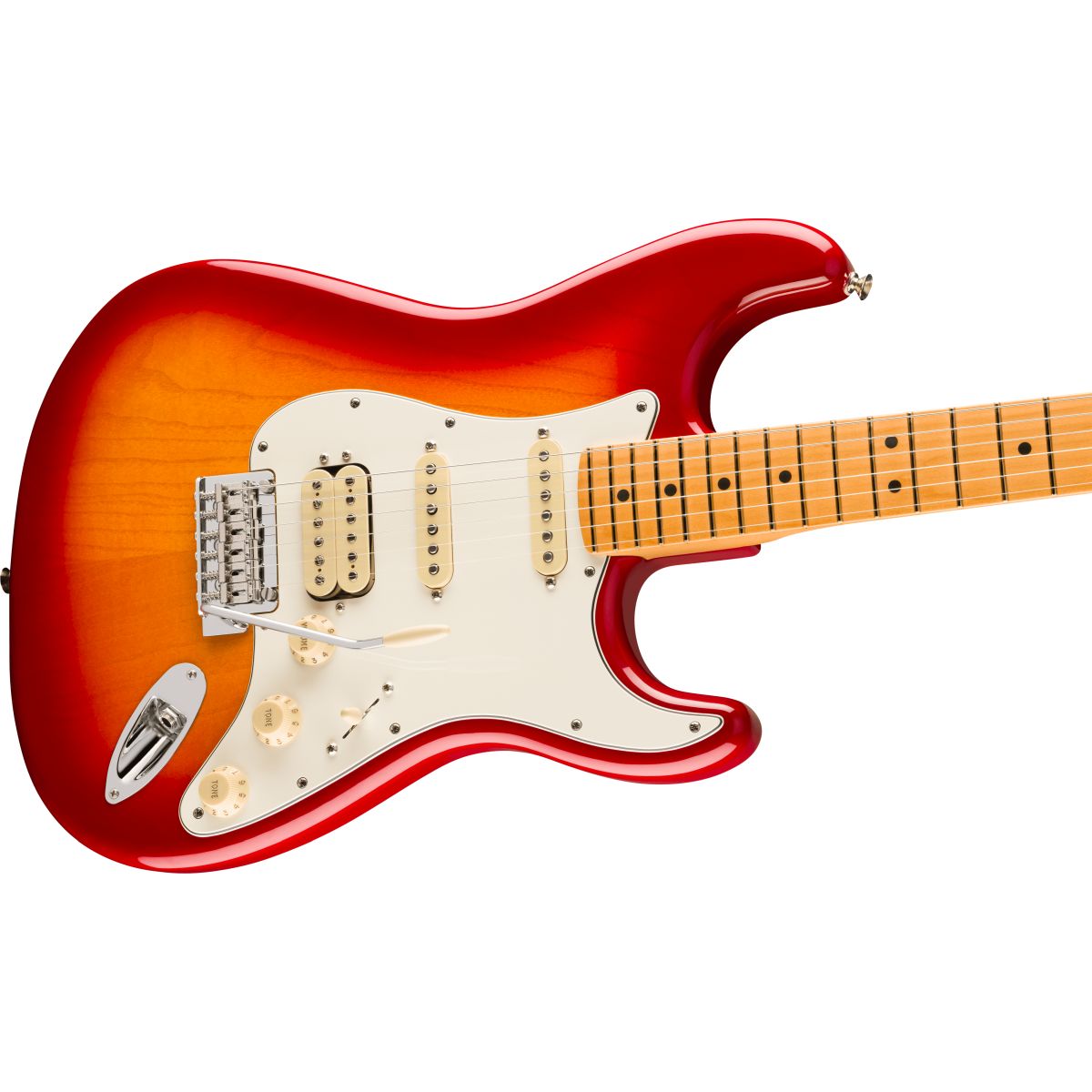 Fender Player II Stratocaster HSS; Maple Fingerboard; Aged Cherry Burst | With FREE Gigbag
