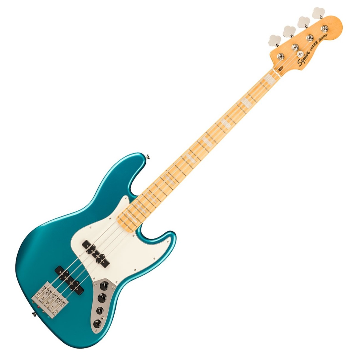 Squier Classic Vibe Active '70s Jazz Bass; Maple Fingerboard, Parchment Pickguard, Ocean Turquoise