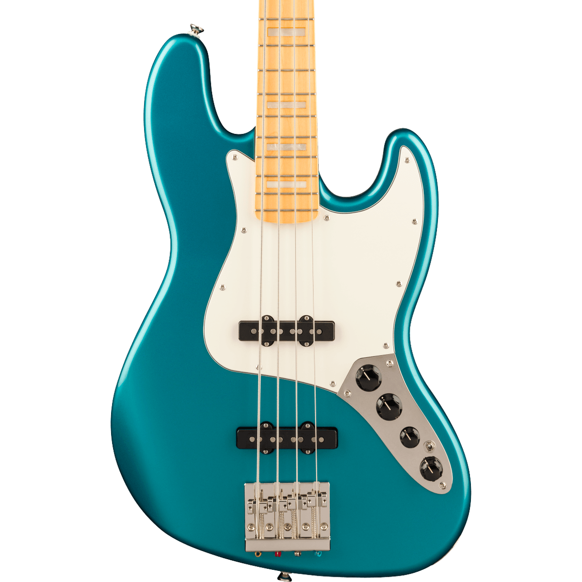 Squier Classic Vibe Active '70s Jazz Bass; Maple Fingerboard, Parchment Pickguard, Ocean Turquoise