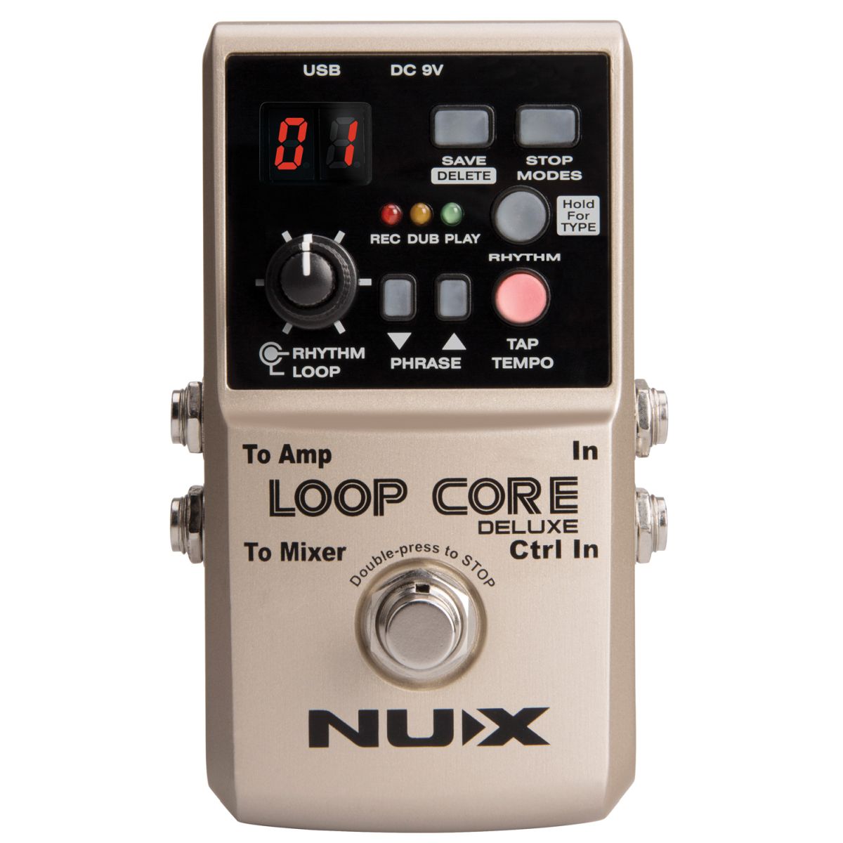 NUX Loop Core Deluxe 24-bit Looper Pedal Bundle | With FREE Pedal Topper