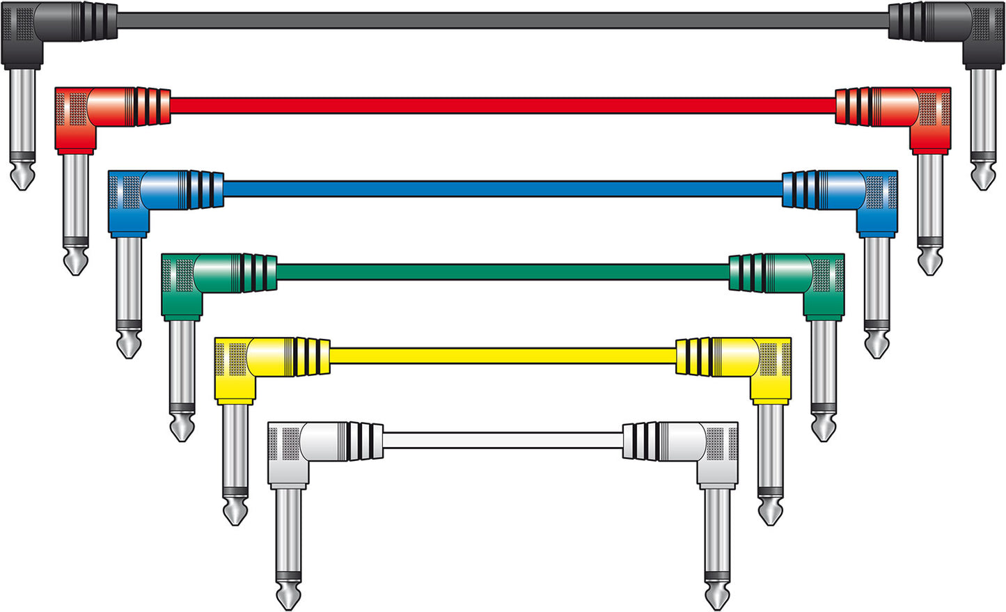 Classic Audio Patch Lead Set Multicolour 6 pcs 0.15m