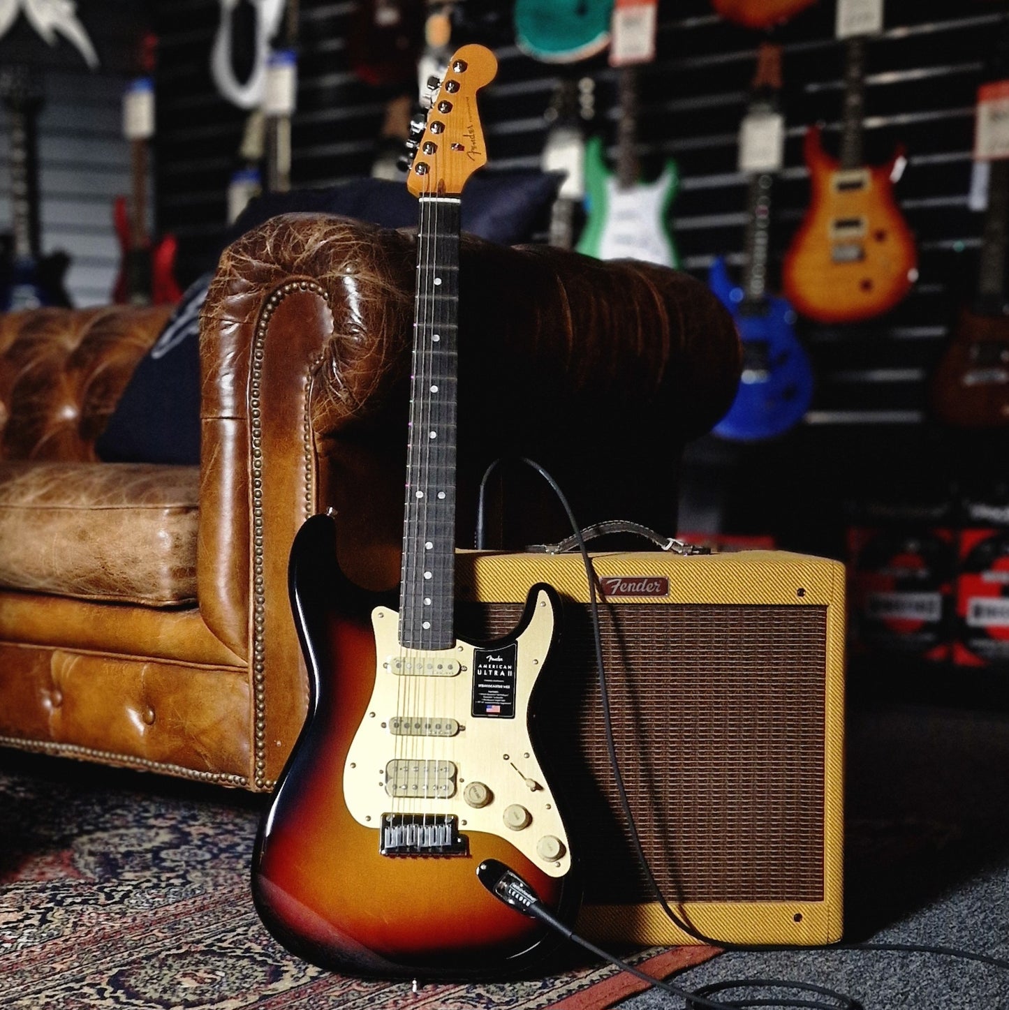 Fender American Ultra II Stratocaster HSS; Ebony Fingerboard; Ultraburst