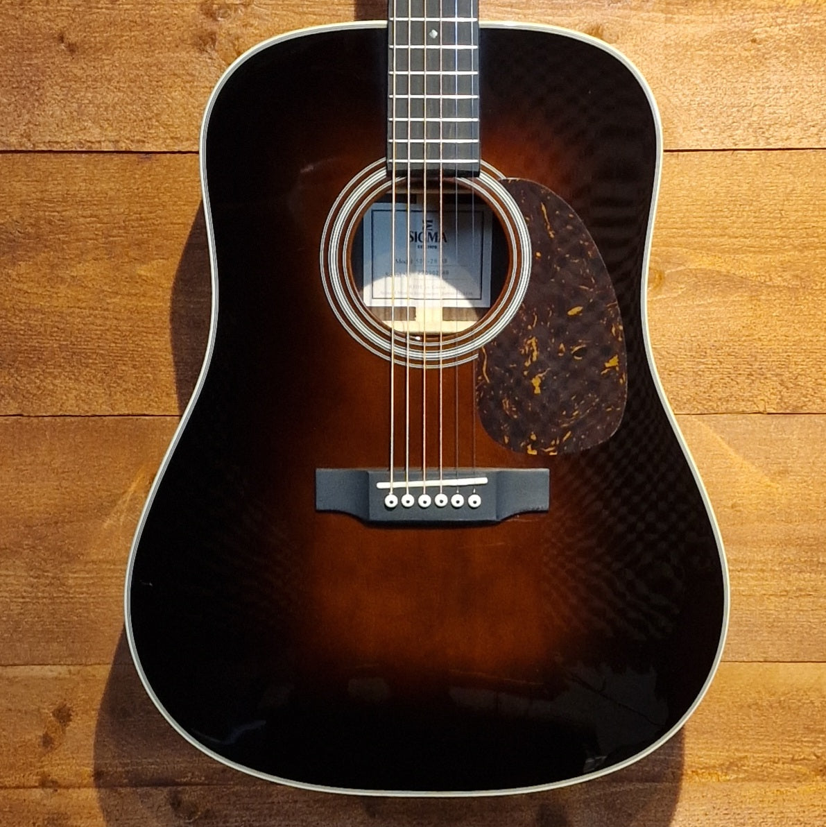 Sigma SDR-28 Sunburst Acoustic Guitar: Serial Number: 220902568 | Second Hand