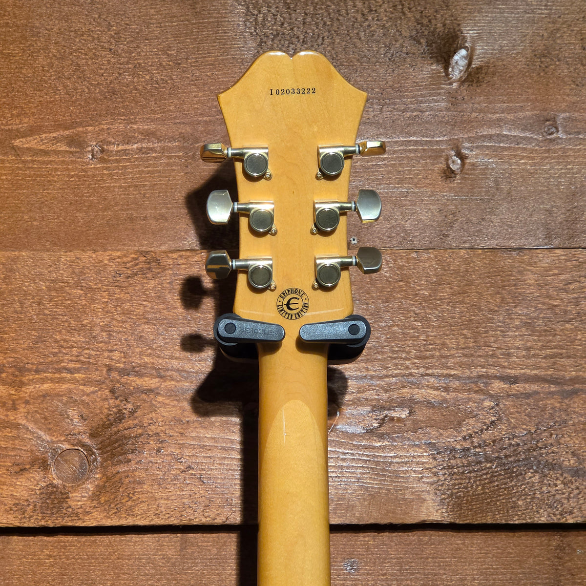 Epiphone Dot Deluxe Electric Guitar; Natural Maple Flame: Serial No: I02033222 | Second Hand