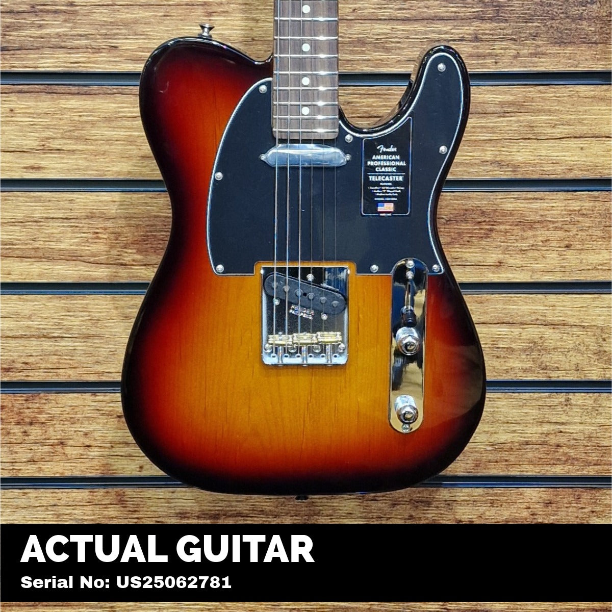 Fender American Professional Classic Telecaster; Rosewood Fingerboard, 3-Color Sunburst