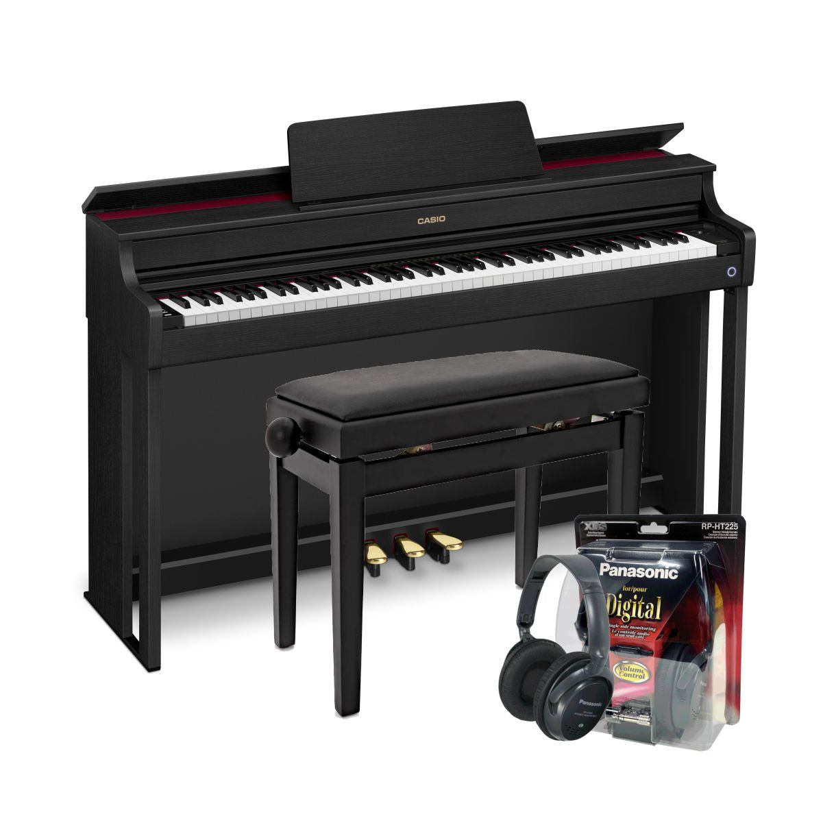 Casio AP300 Digital Piano Value Package; Black