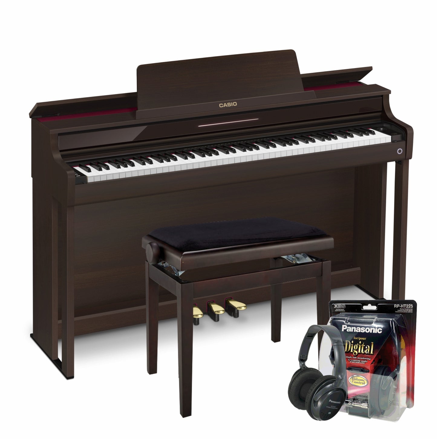 Casio AP550 Digital Piano Value Package; Brown