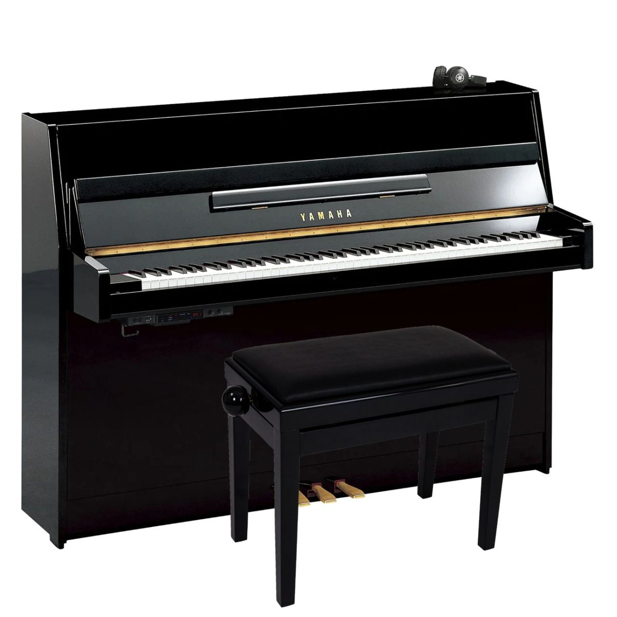 Yamaha B1 SC3 Silent Upright Piano; Polished Ebony | £350 Cashback Offer