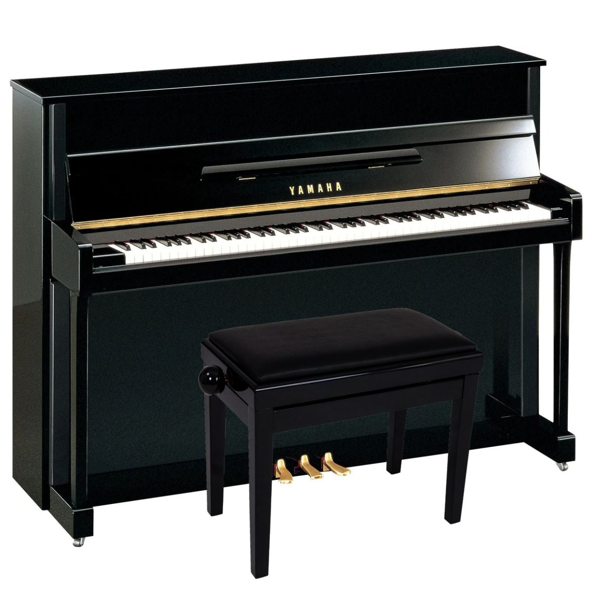 Yamaha B2 Upright Piano; Polished Ebony