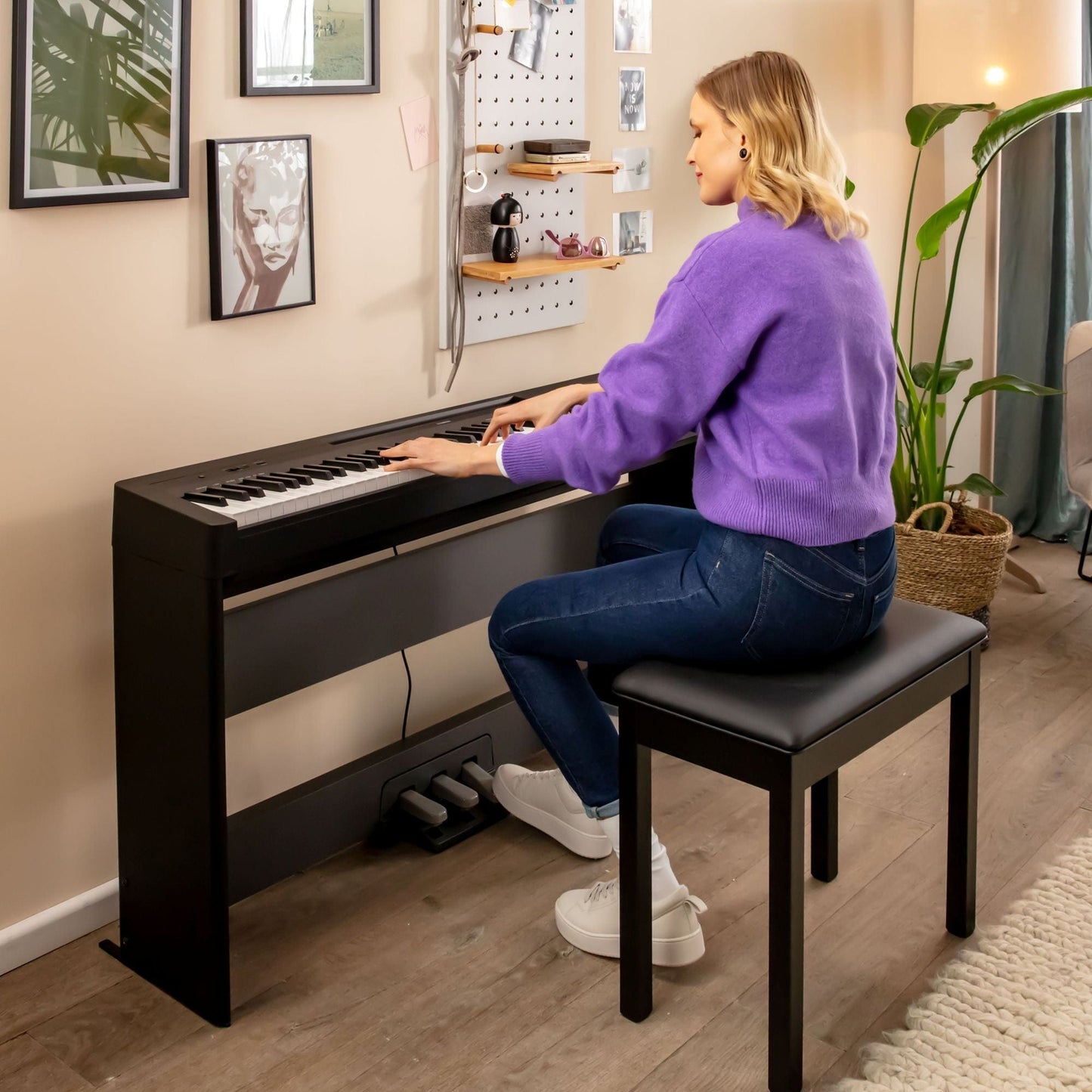 Yamaha P145BT Bluetooth Piano Home Package