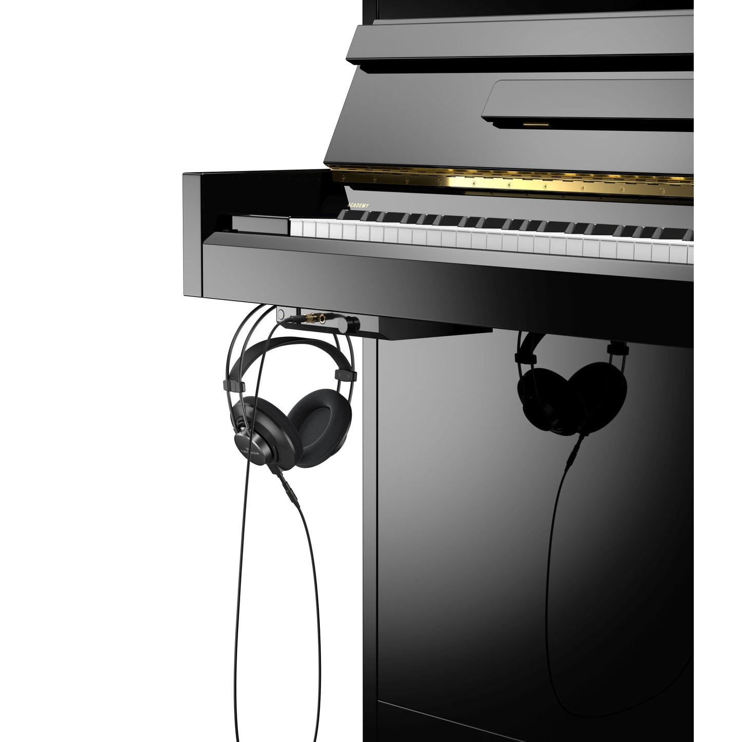 C. Bechstein Academy A4 Upright Piano in Polished Ebony with Vario Duet Silent System