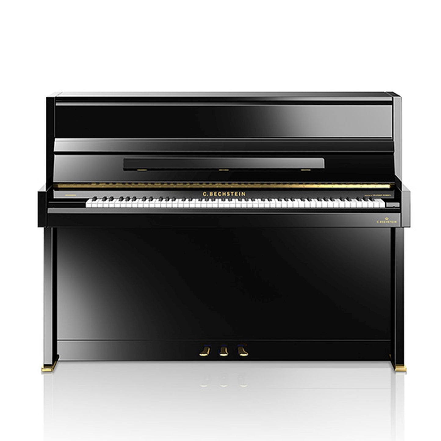 C. Bechstein Residence R2 Millennium Upright Piano in Polished Ebony