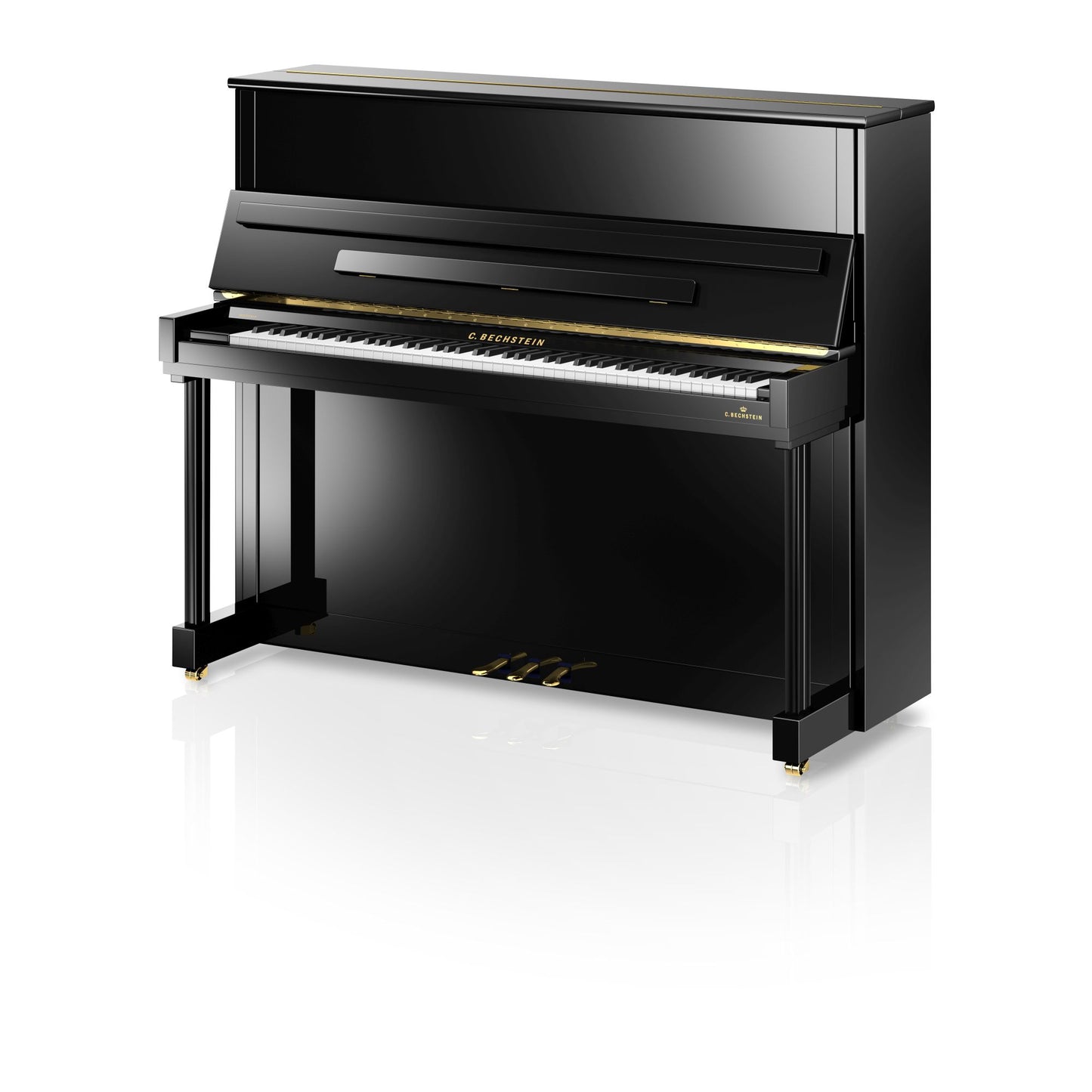 C. Bechstein Residence R6 Classic Upright Piano in Polished Ebony