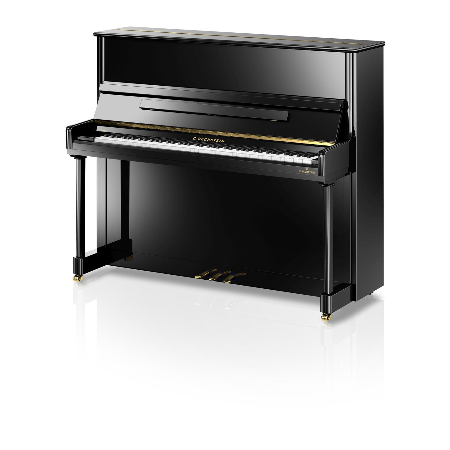 C. Bechstein Residence R6 Elegance Upright Piano in Polished Ebony