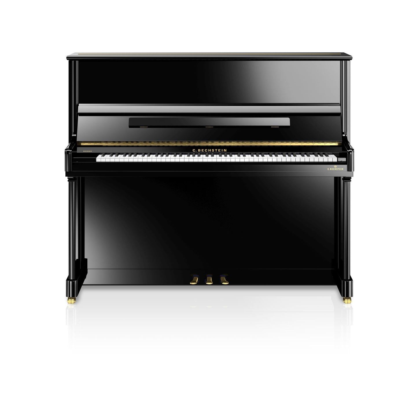 C. Bechstein Residence R6 Elegance Upright Piano in Polished Ebony