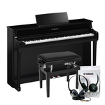 Yamaha CLP835PE Polished Ebony Digital Piano Value Package