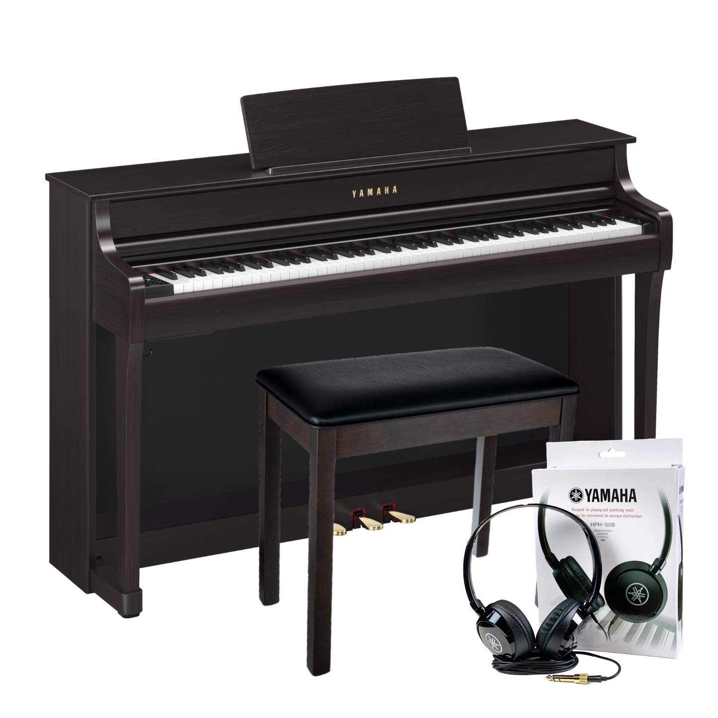 Yamaha CLP835R Rosewood Branded Accessories Package | £120 Cashback Offer