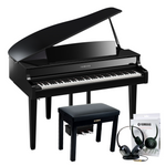 Yamaha CLP865GP Polished Ebony Branded Accessories Package