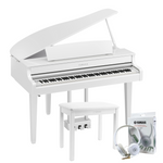 Yamaha CLP865GP Polished White Branded Accessories Package