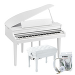 Yamaha CLP865GP Polished White Concert Package