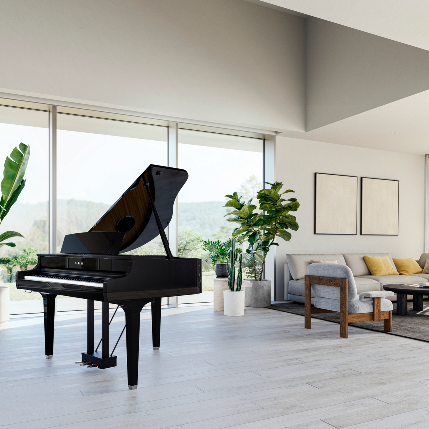 Yamaha CLP895GP Digital Grand Piano; Polished White