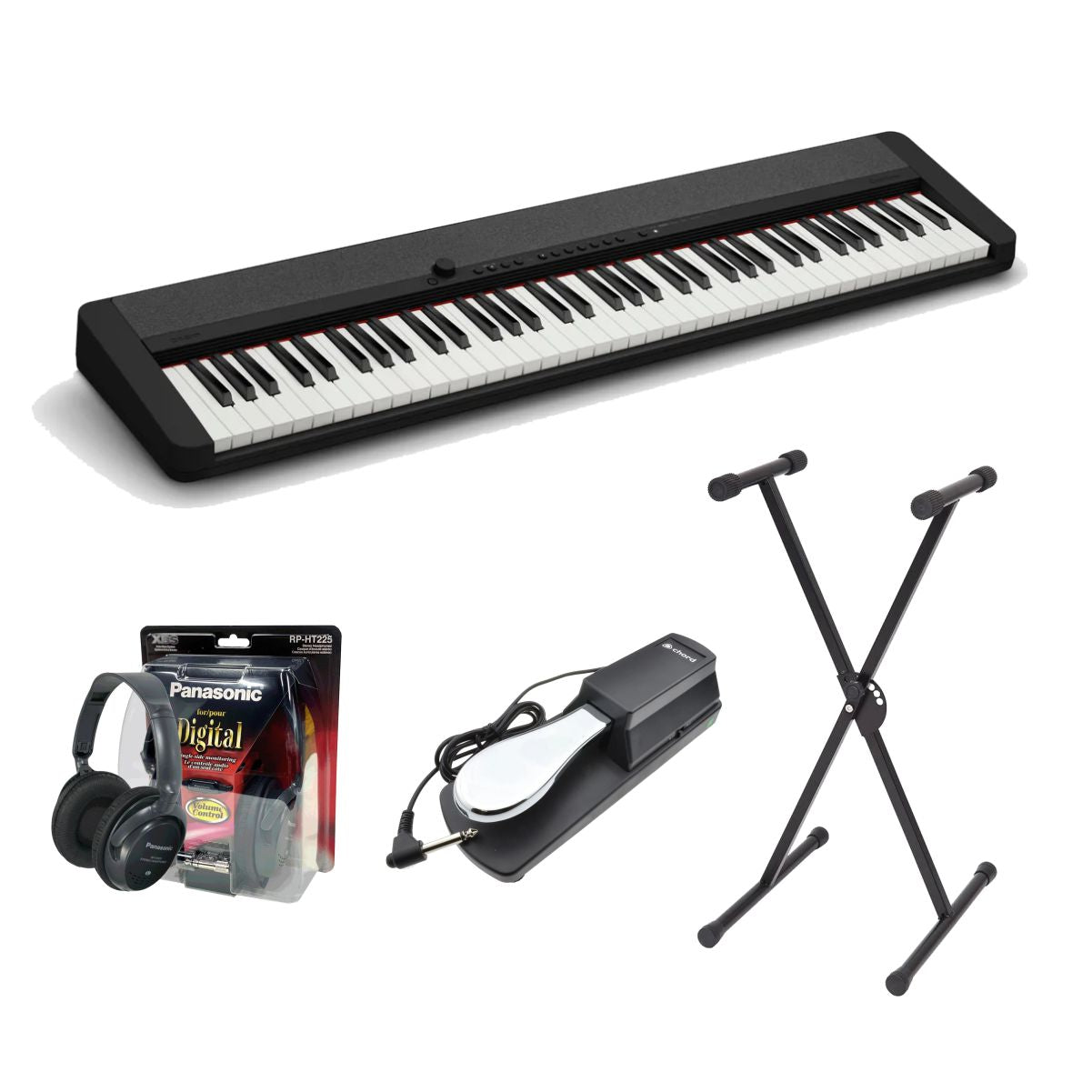 Casio CT-S1 76 Key Black Portable Piano Value Package