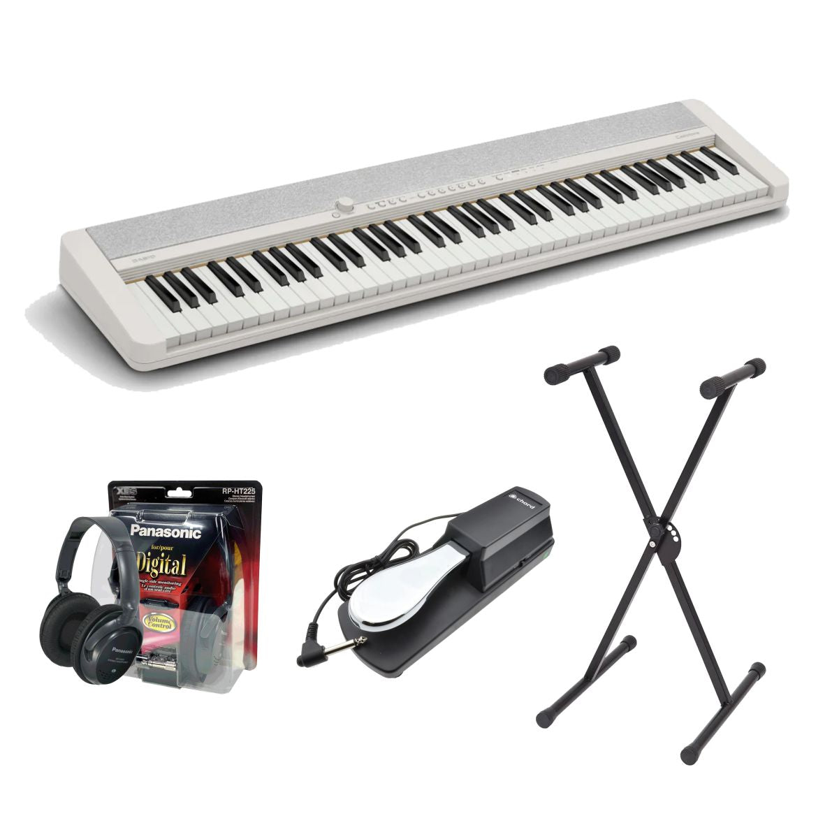 Casio CT-S1 76 Key White Portable Piano Value Package