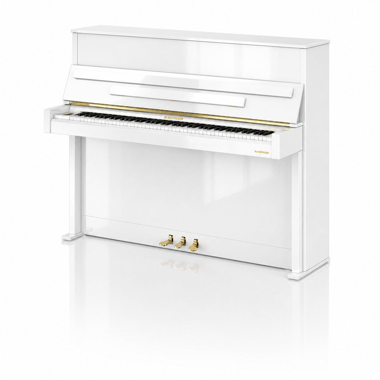 W. Hoffmann Vision V4 Upright Piano in Polished White