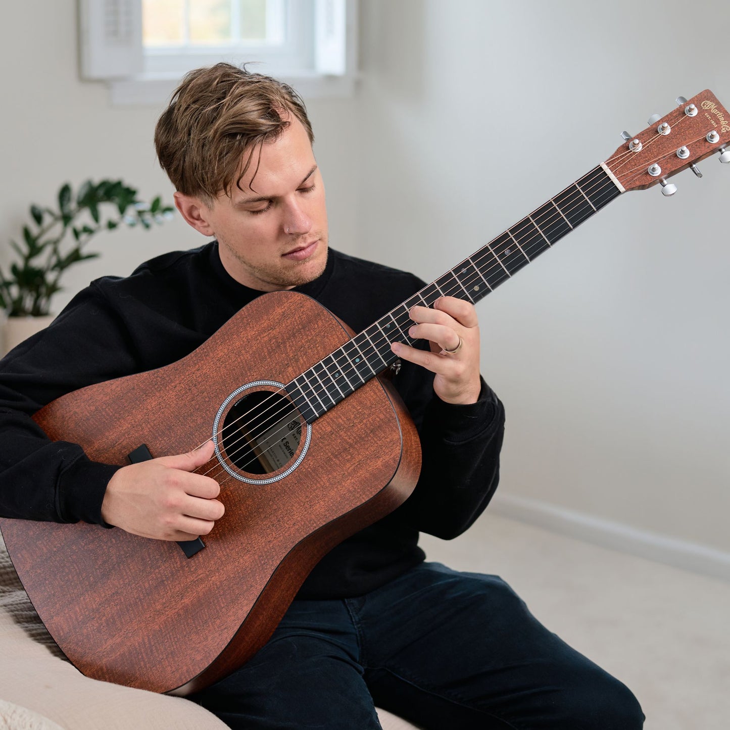 Martin D-X1E Electro Acoustic Guitar; Mahogany | Incl Softshell Case