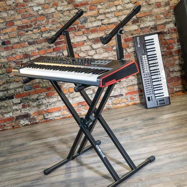 Quiklok QL742 Heavy Duty Double Tier Keyboard Stand