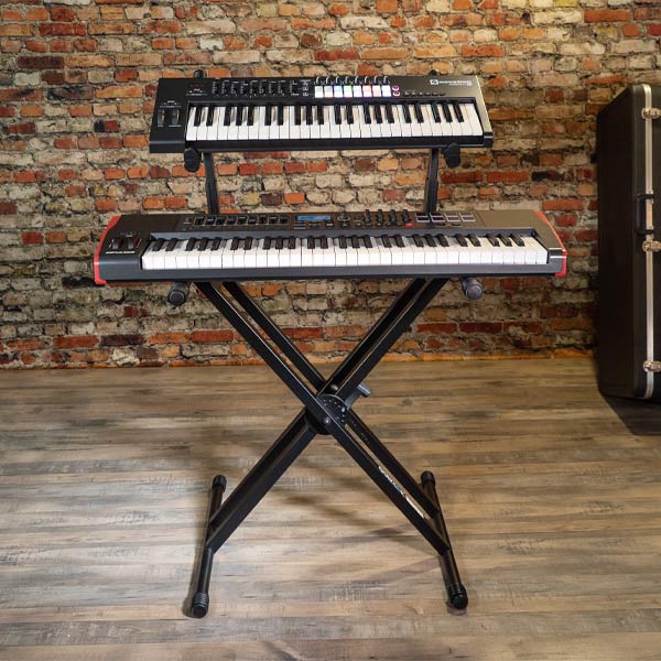 Quiklok QL742 Heavy Duty Double Tier Keyboard Stand