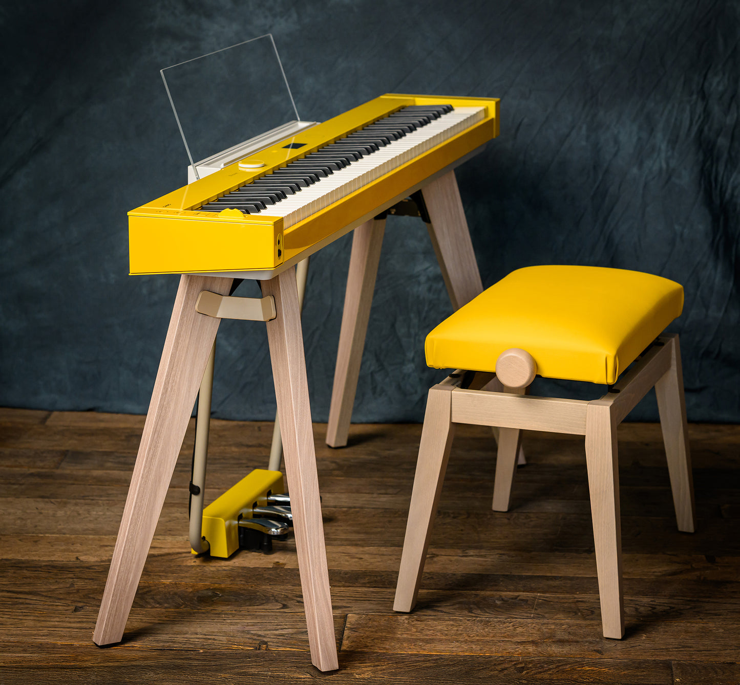 Casio Privia PX-S7000 Digital Piano with Wooden Keys; Harmonius Mustard