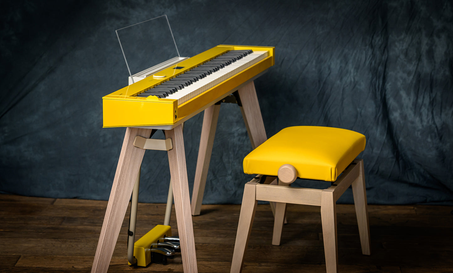 Casio Privia PX-S7000 Digital Piano with Wooden Keys; Harmonius Mustard