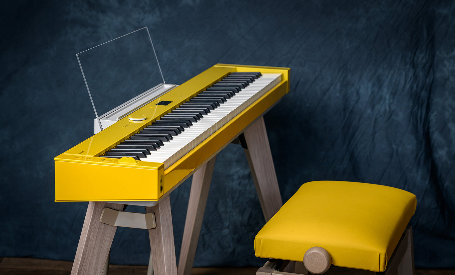 Casio Privia PX-S7000 Digital Piano with Wooden Keys; Harmonius Mustard