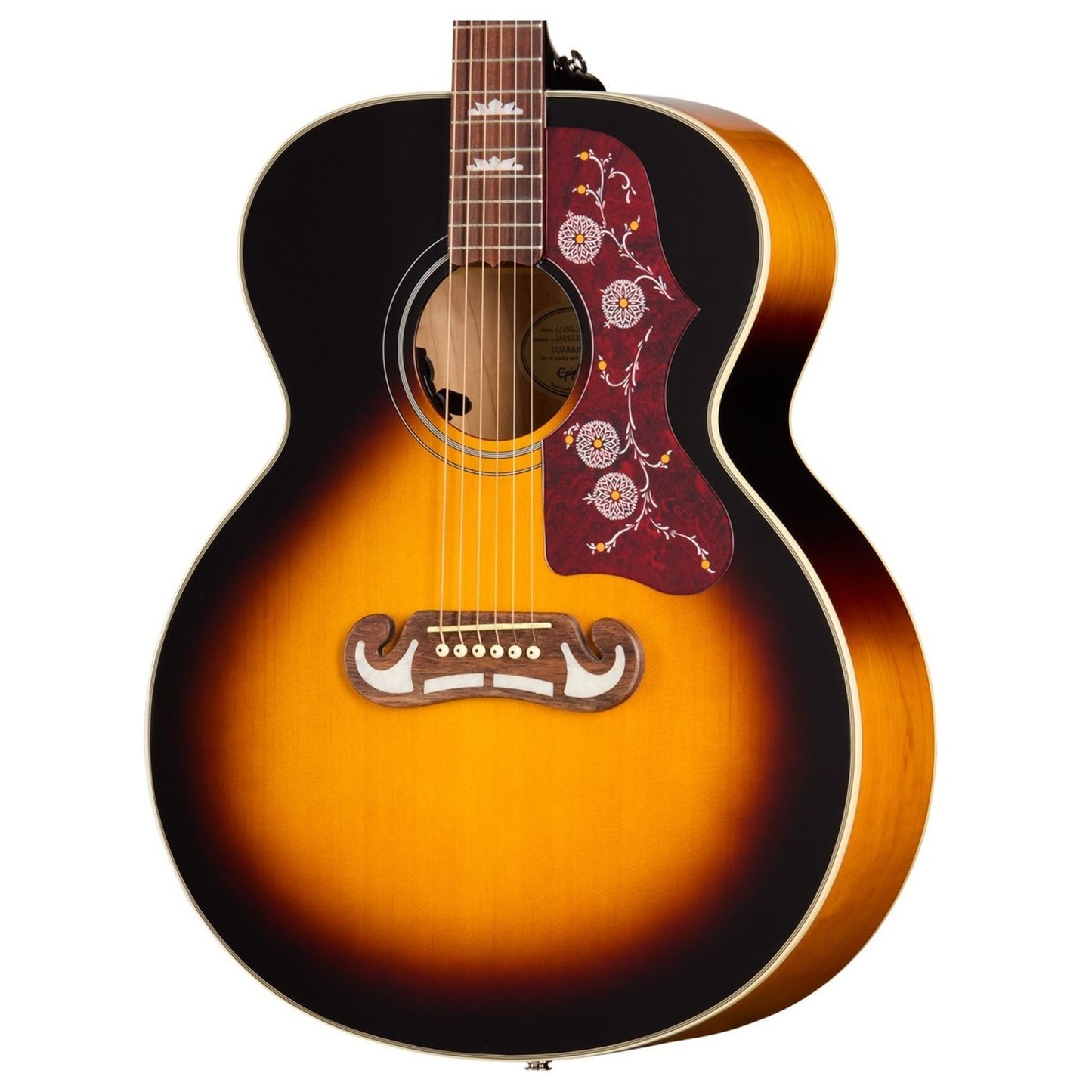 Epiphone J-200 Studio Electro Acoustic Guitar; Vintage Sunburst