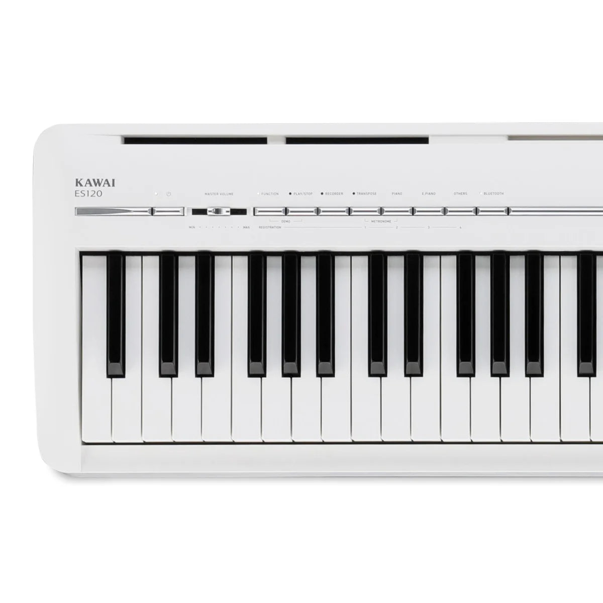 Kawai ES120 Portable Digital Piano; White Stand & Bench Bundle