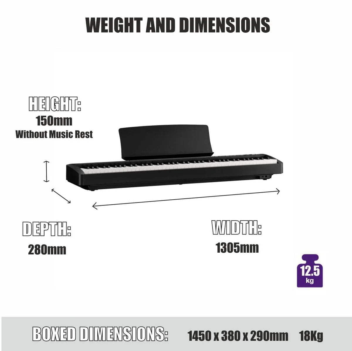 Kawai ES120 Portable Digital Piano; White Stand & Bench Bundle