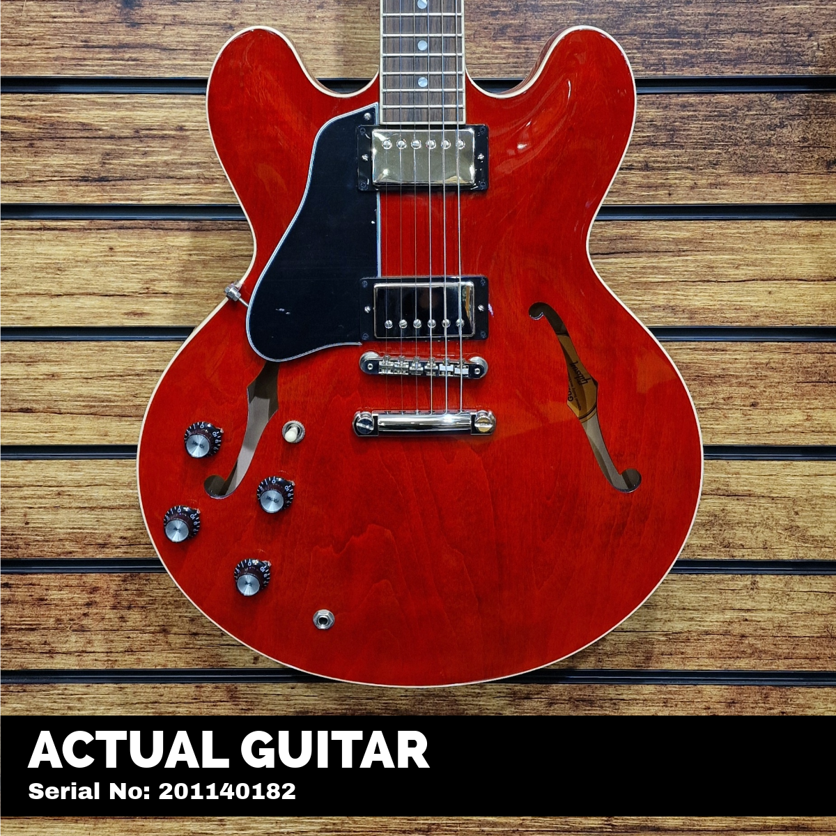 Gibson ES-335 (Left-handed); Sixties Cherry | With 3 FREE Maestro Effects Pedals