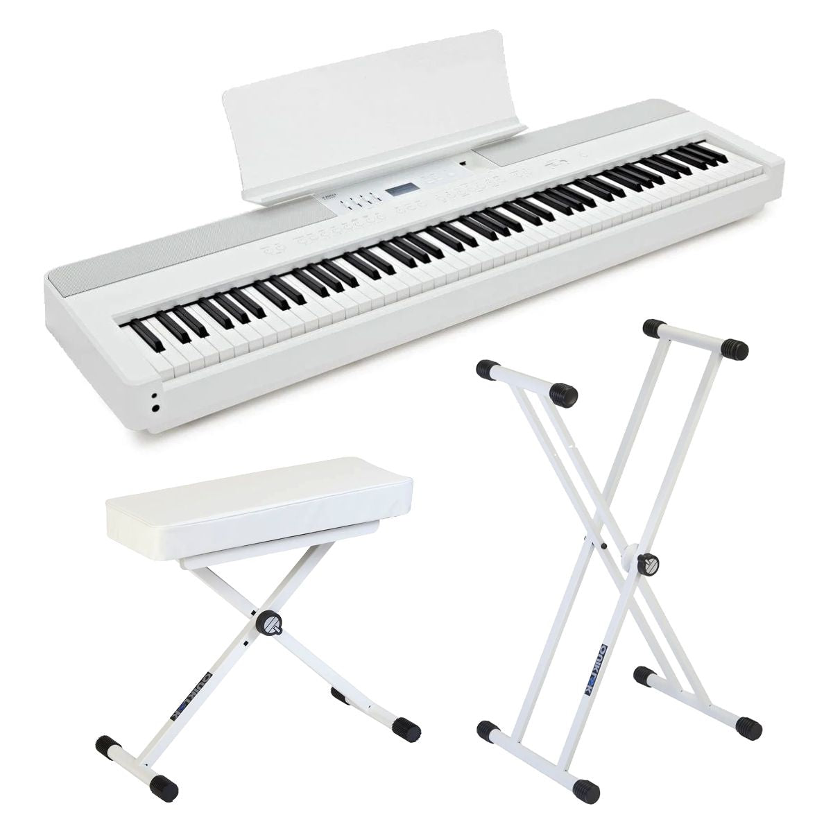 Kawai ES920 Portable Digital Piano; White Stand Bench Bundle
