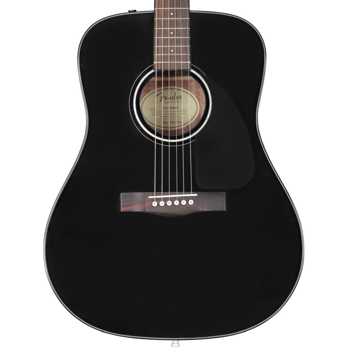 Fender CD-60 Dreadnought V3 Acoustic Guitar; Black with Case