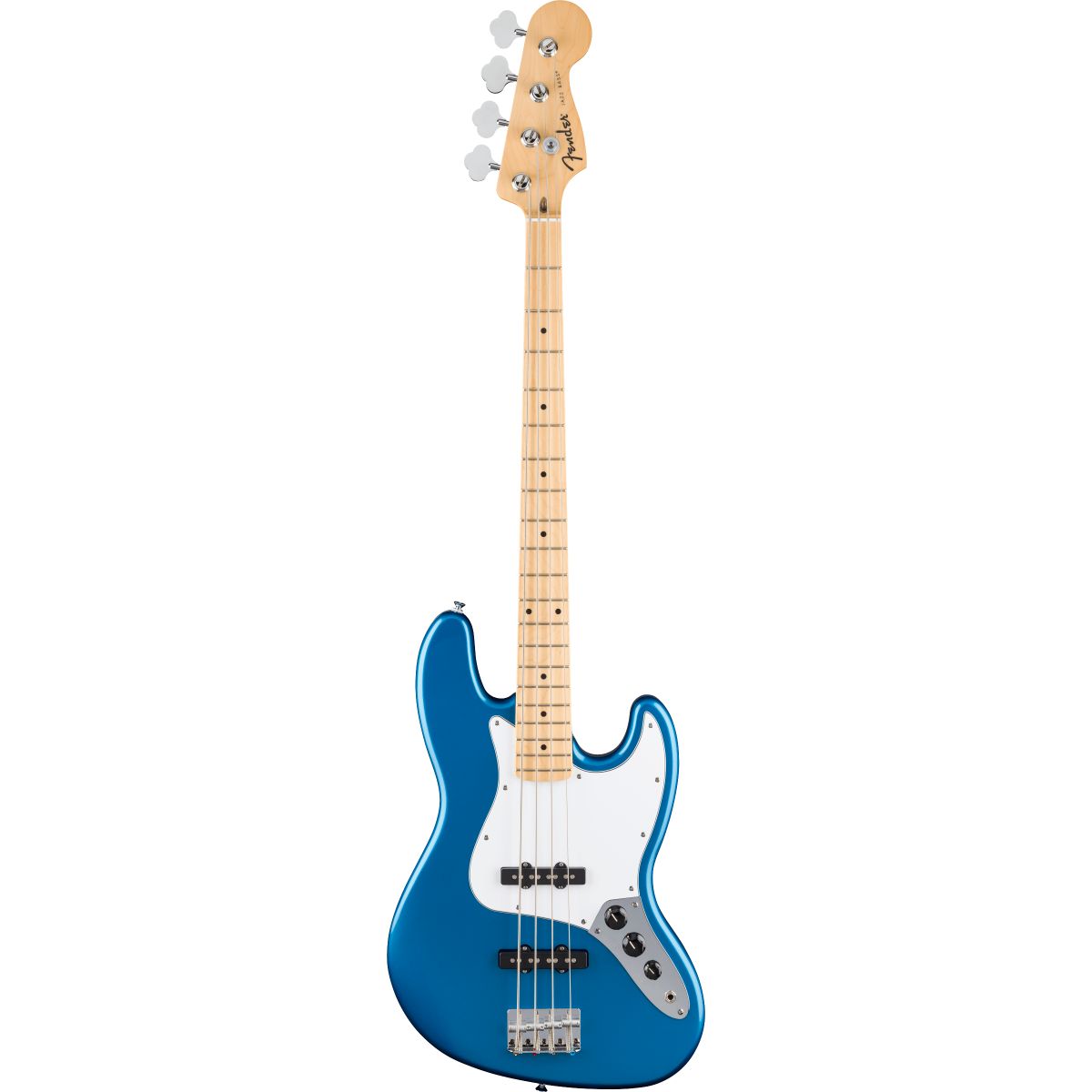 Fender Standard Jazz Bass; Maple Fingerboard, White Pickguard, Aqua Marine Metallic | With FREE Carry Bag