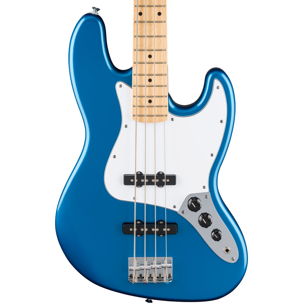 Fender Standard Jazz Bass; Maple Fingerboard, White Pickguard, Aqua Marine Metallic | With FREE Carry Bag