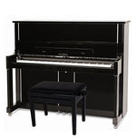 Feurich 125 Design Upright Piano; Polished Black