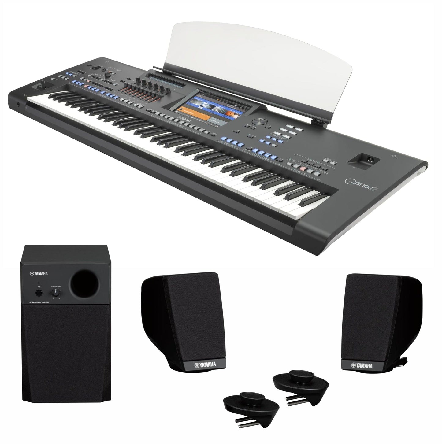 Yamaha Genos 2 Keyboard with GNS-MS01 Speakers Bundle