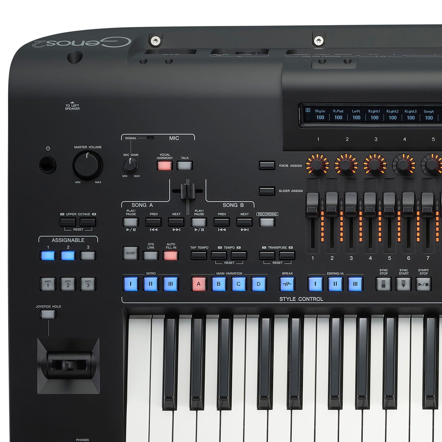 Yamaha Genos 2 Keyboard with GNS-MS01 Speakers Bundle