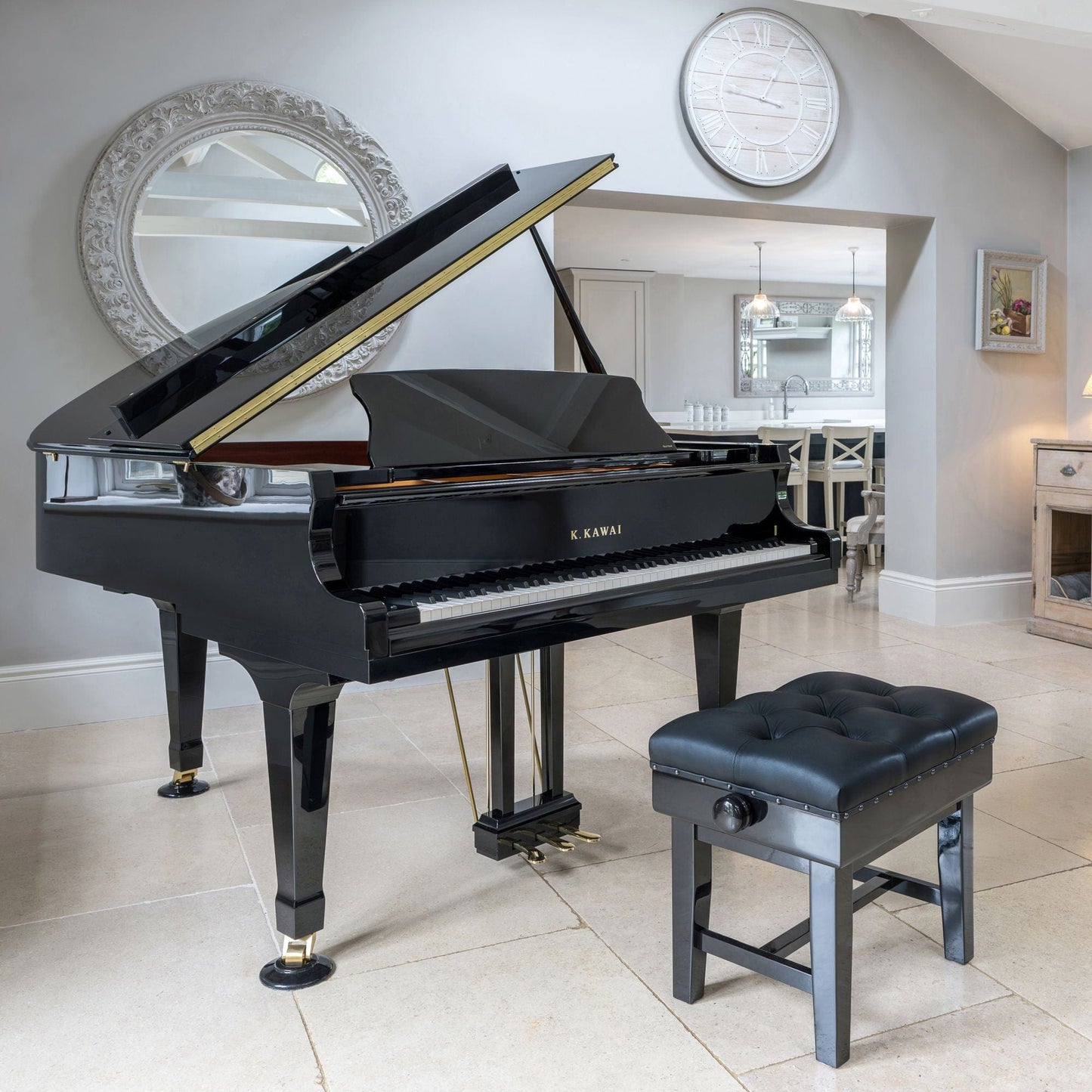 Kawai GL30 AURES 2 166cm Grand Piano; Polished Ebony