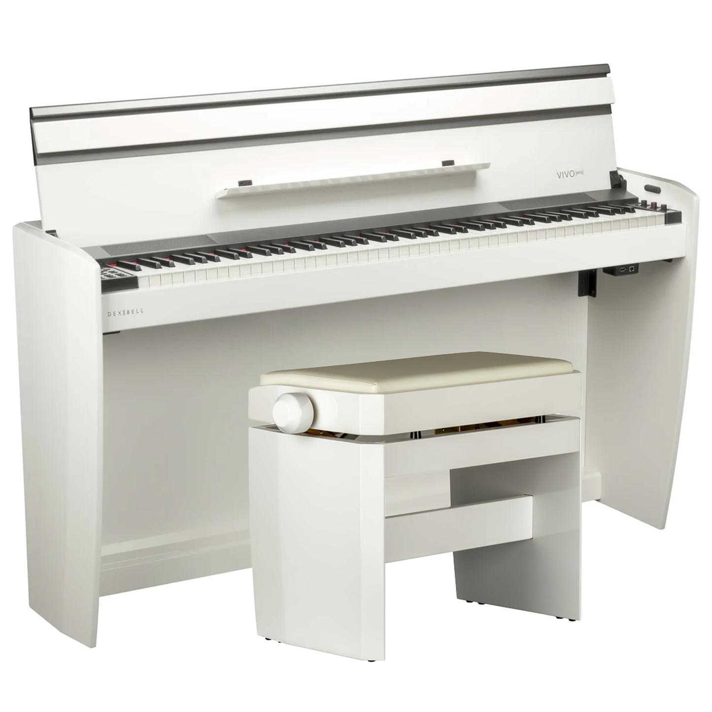 Dexibell H10 Compact Digital Piano; Polished White Package Including Branded Stool