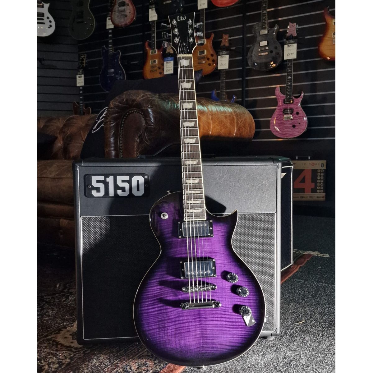 ESP LTD EC-256FM; See-Thru Purple Sunburst