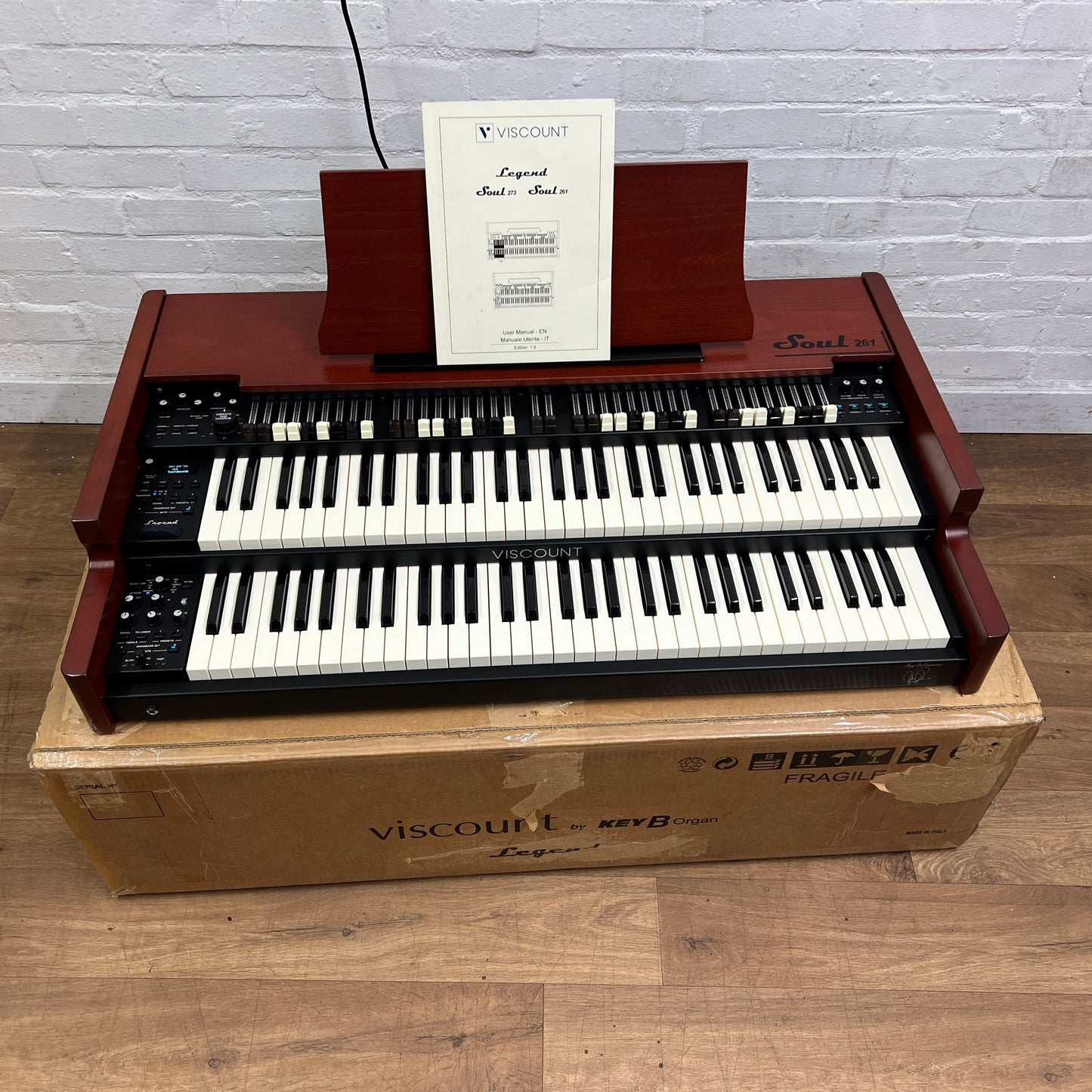Viscount Legend Soul 261 Dual Manual Organ Keyboard; Serial No: 0213A117 | Second Hand
