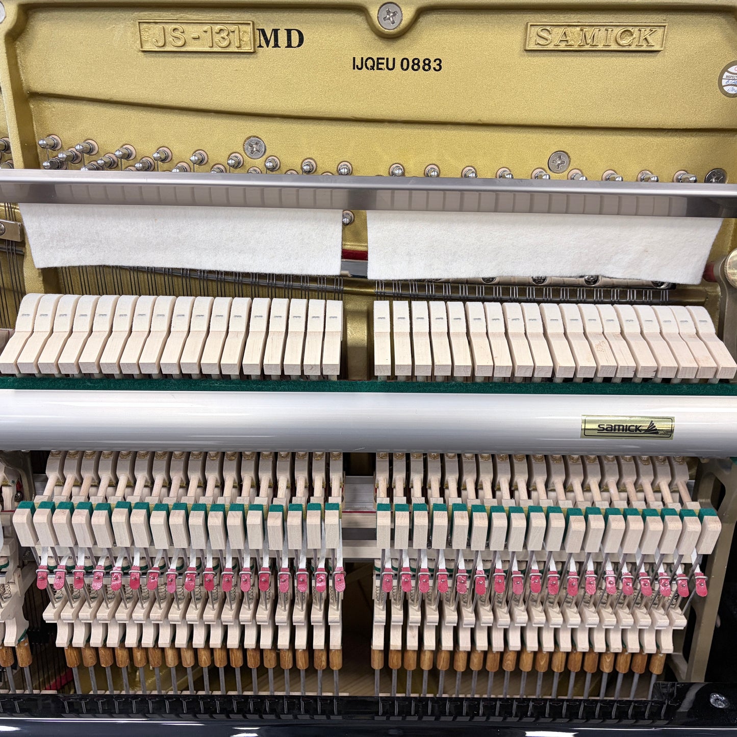 Samick JS131 Upright Piano in Polished Ebony: Serial No: IJQEU0883 | Second Hand